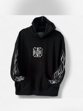 West Coast Choppers Flame Hoodie New M